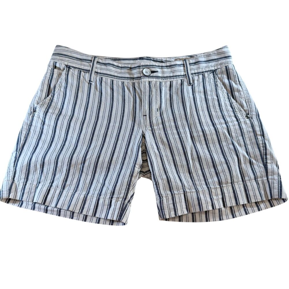 EUC GAP Limited Edition Low Rise Cotton Shorts  Blue & White Stripes (Size 27/5)